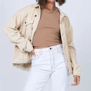 Western Cord Jacket Beige